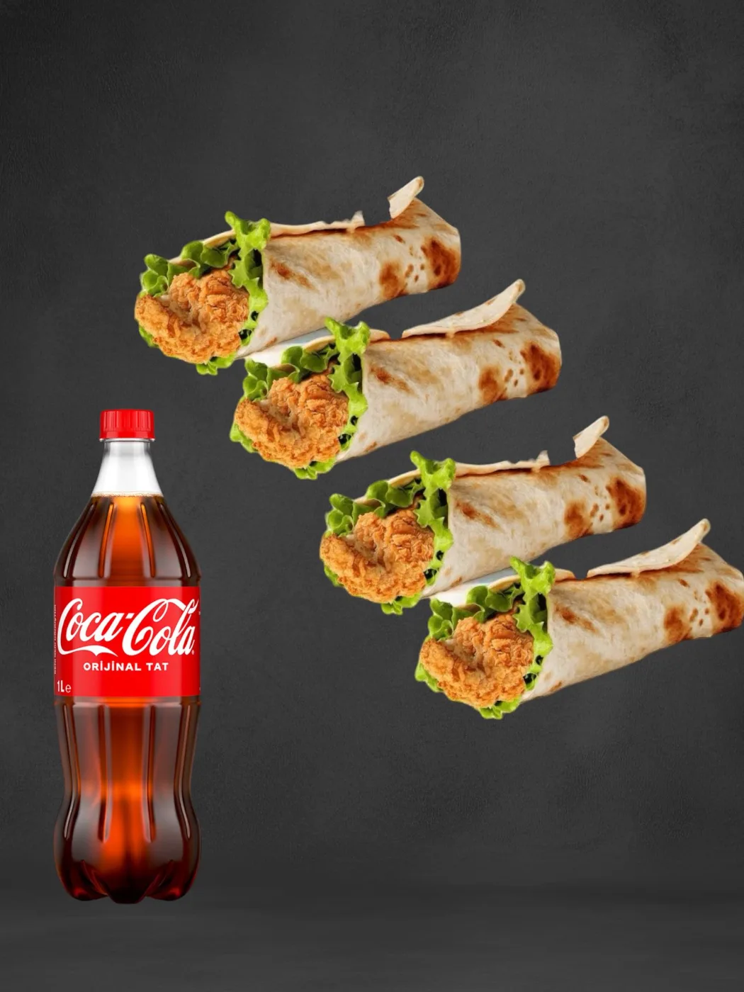 Çıtır dürüm 4lü+1 litre kola